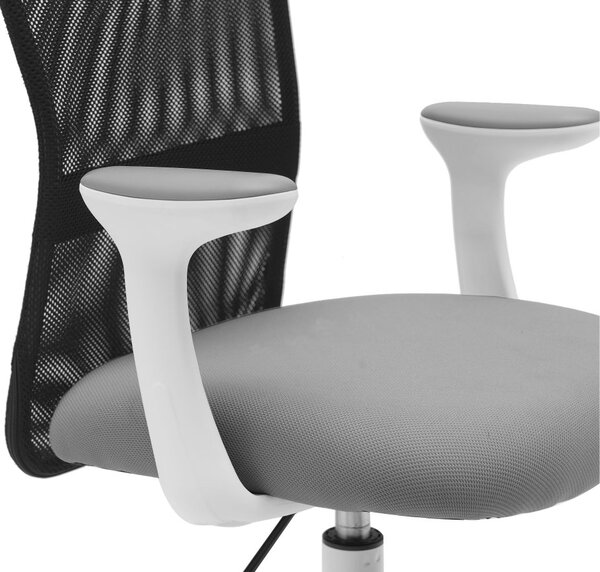 Detská stolička Neoseat MONKEY WHITE s podnožou — látka, biela / svetlo sivá