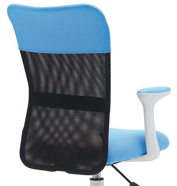 Detská stolička Neoseat MONKEY WHITE s podnožou — látka, biela / svetlo modrá