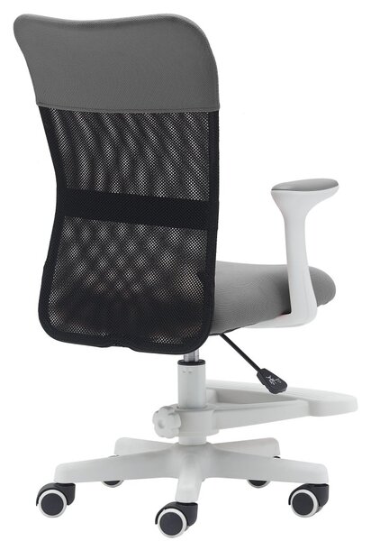 Detská stolička Neoseat MONKEY WHITE s podnožou — látka, biela / svetlo sivá