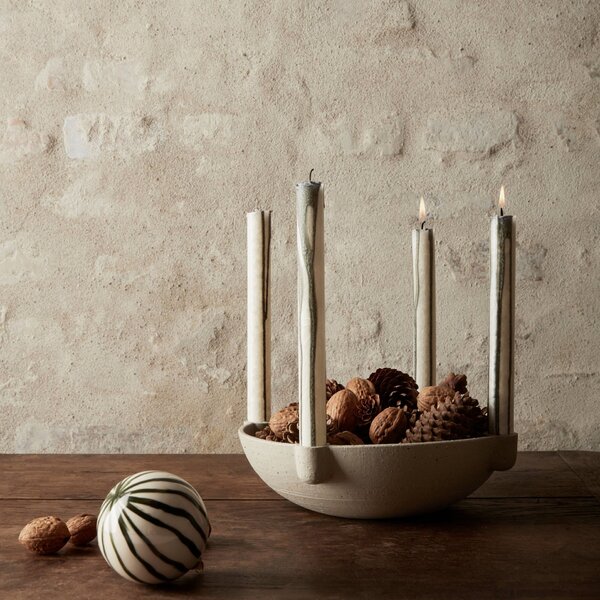 Adventný svietnik Ceramic Light Grey