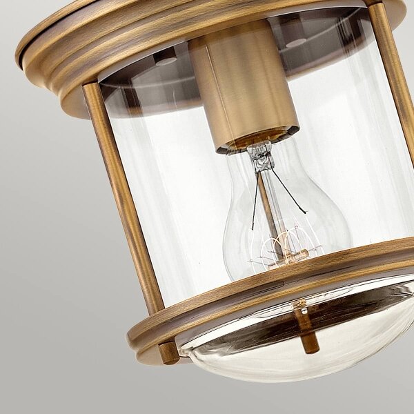 Quintiesse QN-HADRIAN-MINI-F-BR-CLEAR -Vonkajšie stropné svietidlo HADRIAN 1xE27/60W/230V IP44