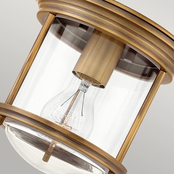 Quintiesse QN-HADRIAN-MINI-F-BR-CLEAR -Vonkajšie stropné svietidlo HADRIAN 1xE27/60W/230V IP44