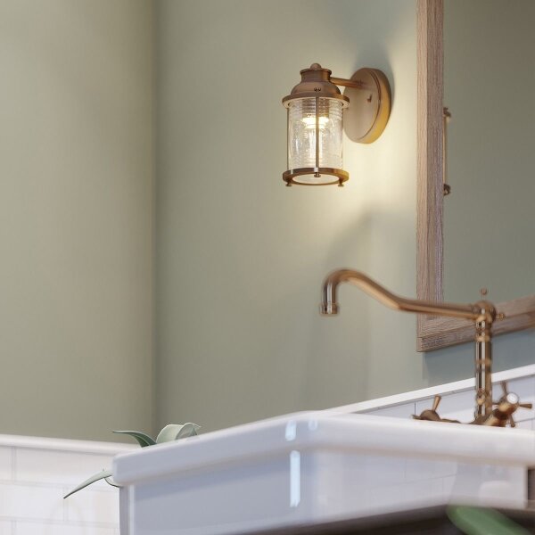 Quintiesse QN-ASHLANDBAY1-NBR-BATH-Vonkajšie nástenné svietidlo ASHLAND BAY 1xE27/60W/230V IP44