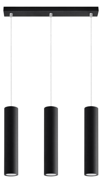 Sollux SL.0329 - Luster na lanku LAGOS 3 3xGU10/10W/230V čierna