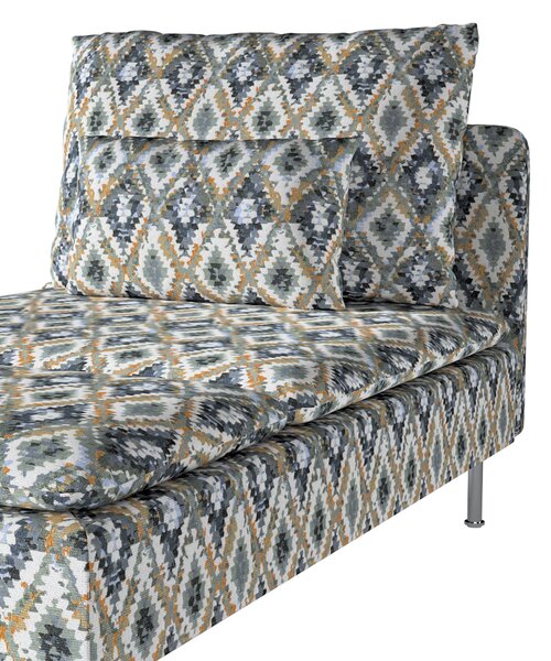 Poťah na kreslo Tomelilla farba produktu modrá látka zapletaná, vzorované
