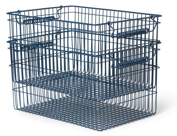 Ferm Living Úložný kôš Cala Stackable Baskets 2ks, dark blue