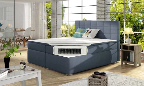 Zltahala.sk Posteľ Boxspring Alicia 200 x 180, biela (koženka - ba 06/soft 17)