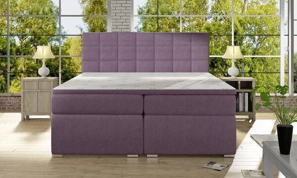 Zltahala.sk Posteľ Boxspring Alicia 200 x 180, biela (koženka - ba 06/soft 17)