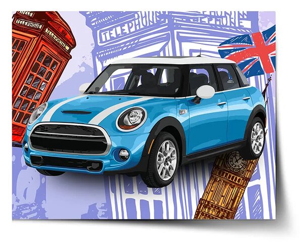 Sablio Plagát Mini sedan Londýn - 60x40 cm