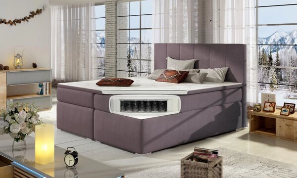 Zltahala.sk Posteľ Boxspring Boleria 200x180, šedá (látka bb 03)