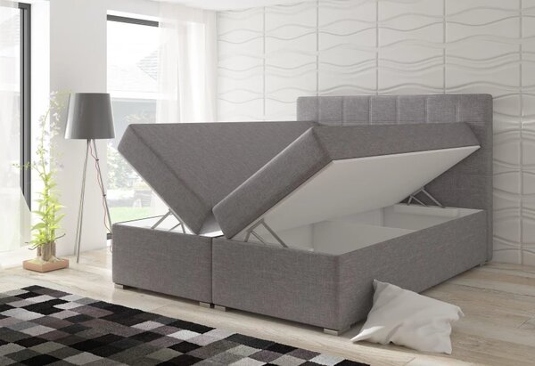 Zltahala.sk Posteľ Boxspring Boleria 200x180, šedá (látka bb 03)