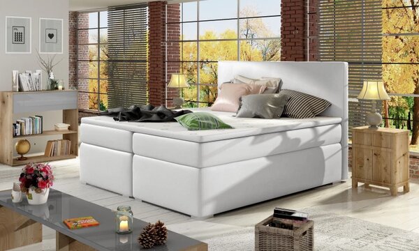 Zltahala.sk Posteľ Boxspring Divalia 200 x 180, krémová (koženka - bd 07)