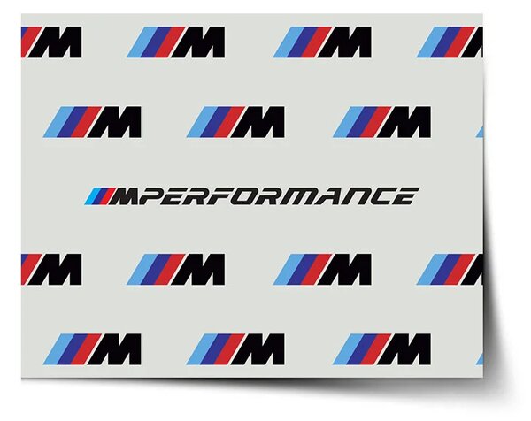 Sablio Plagát MPERFORMANCE biely vzor - 60x40 cm