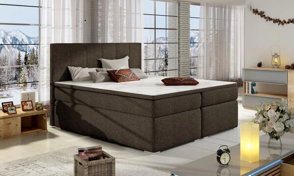 Zltahala.sk Posteľ Boxspring Boleria 200x180, šedá (látka bb 03)
