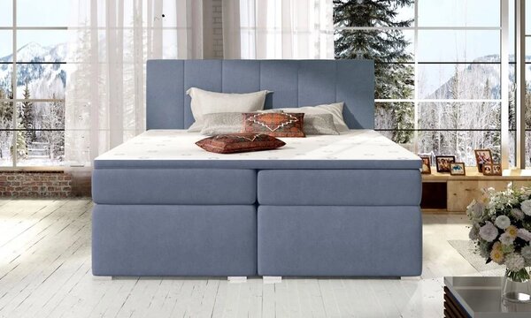 Zltahala.sk Posteľ Boxspring Boleria 200x180, šedá (látka bb 03)
