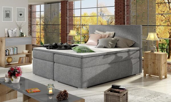 Zltahala.sk Posteľ Boxspring Divalia 200 x 180, krémová (koženka - bd 07)