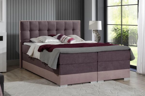 Zltahala.sk Posteľ Boxspring Damasia 200 x 180, sivá / sivá (DMS 04)