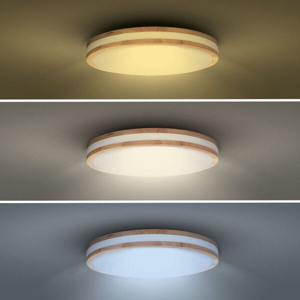 SOLIGHT LED stropné osvetlenie WOODY 25W 1350lm 3CCT IP20 29cm