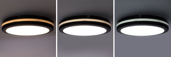 SOLIGHT GARI LED stropné osvetlenie čierne 26W 2340lm 3CCT IP65 30cm