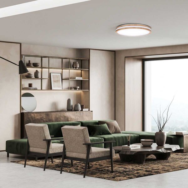 SOLIGHT LED stropné osvetlenie WOODY 25W 1350lm 3CCT IP20 29cm