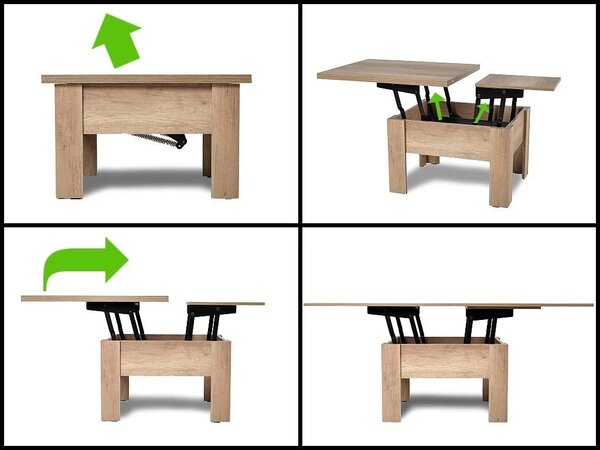 Zltahala.sk Zdvíhací rozkladací konferenčný stôl Robert P-26, wenge