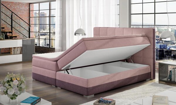 Zltahala.sk Posteľ Boxspring Damasia 200 x 180, sivá / sivá (DMS 04)