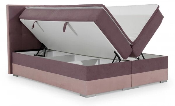 Zltahala.sk Posteľ Boxspring Damasia 200 x 180, sivá / sivá (DMS 04)