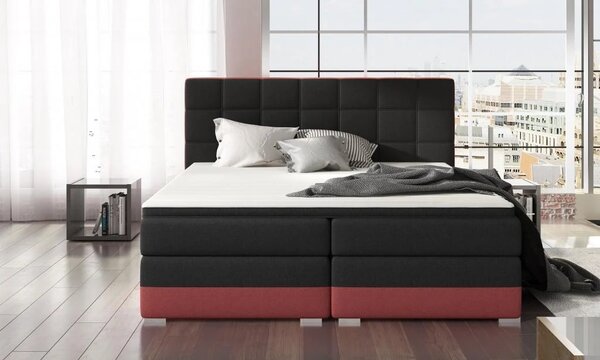 Zltahala.sk Posteľ Boxspring Damasia 200 x 180, sivá / sivá (DMS 04)