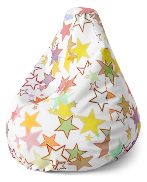 Sablio Sedací vak Pear Hviezdičky - 70 x 95 x 15 cm