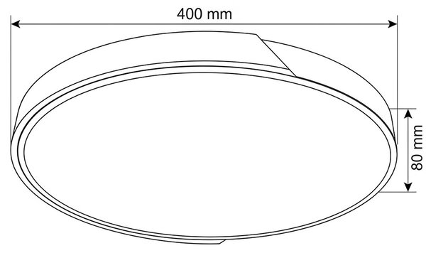 SOLIGHT LED stropné osvetlenie POLIA 46W 3220lm 3CCT 40cm