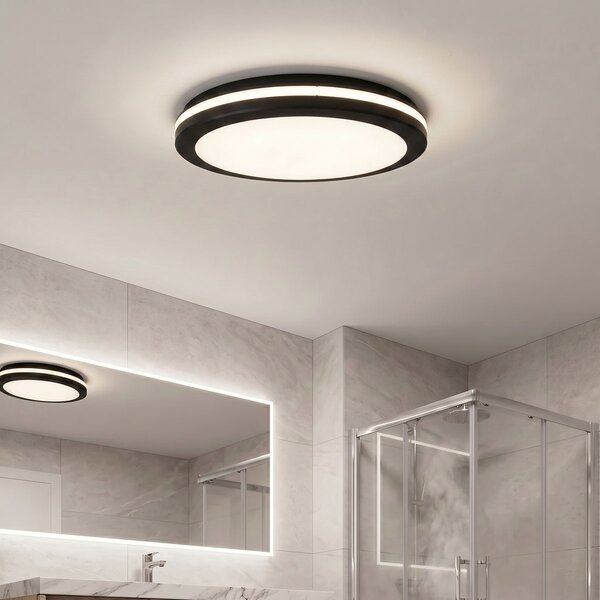 SOLIGHT GARI LED stropné osvetlenie čierne 44W 3960lm 3CCT IP65 40cm