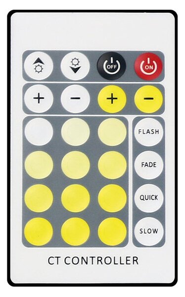 SOLIGHT LED svetelný pás 3CCT 5m sada s 12V adaptérom a diaľk. ovládačom 7.2W/m IP20