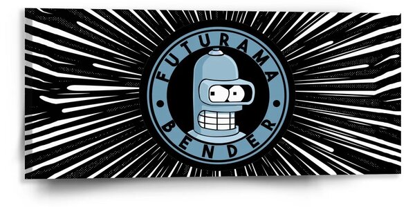 Sablio Obraz Futurama Bender Vesmír - 110x50 cm
