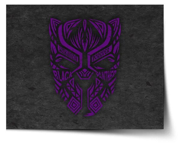 Sablio Plagát BLACK PANTHER wakanda forever Fialový - 60x40 cm