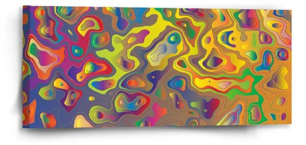 Sablio Obraz Farebné škvrny - 110x50 cm