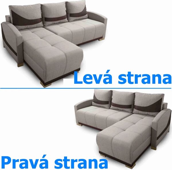 Zltahala.sk Sedacia súprava Plato, šedá (fantasy 16 / aston17), pravá