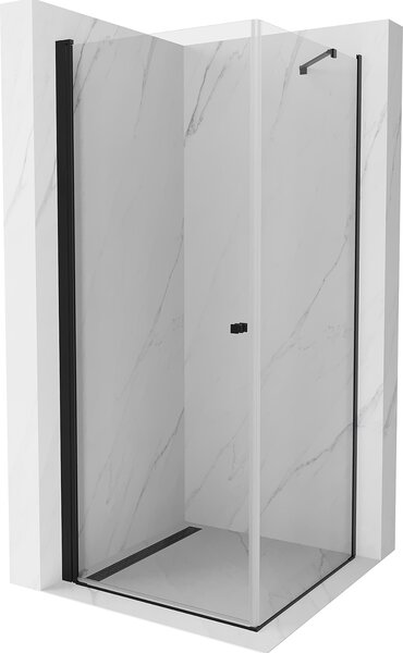 Mexen Pretoria sprchovací kút 70x70cm, 6mm sklo, čierny profil-číre sklo, 852-070-070-70-00