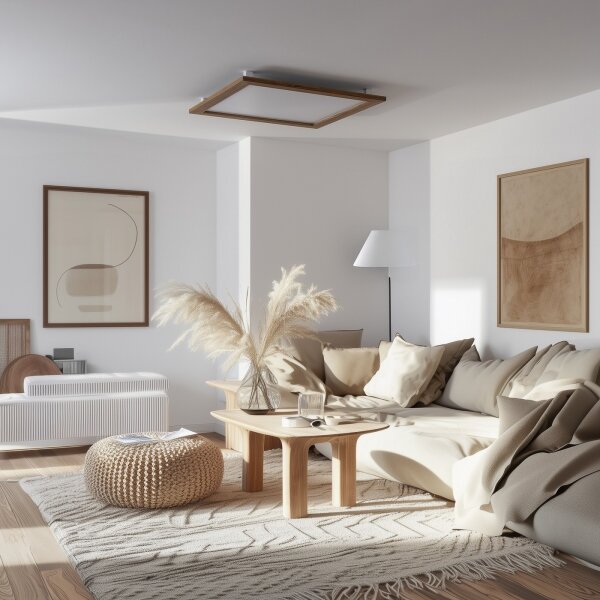 Brilagi - LED Stropné svietidlo SLIMFRAME WOOD LED/58W/230V 64x64 cm hnedá