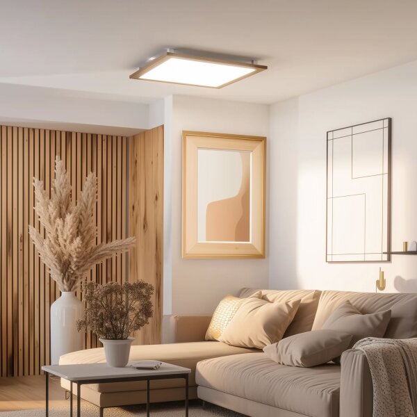 Brilagi - LED Stropné svietidlo SLIMFRAME WOOD LED/58W/230V 64x64 cm hnedá
