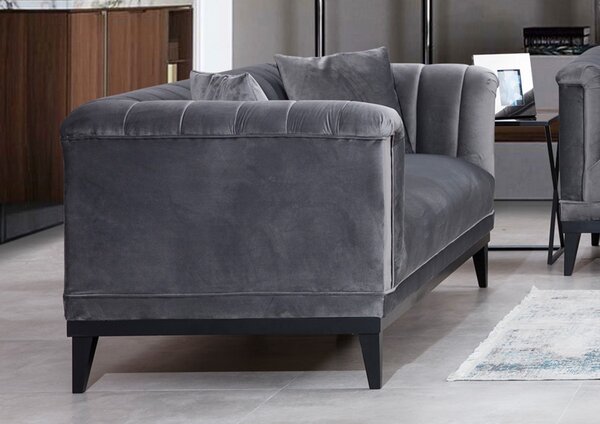 Hanah Home Trojmiestna pohovka Trendy 225 cm tmavosivá