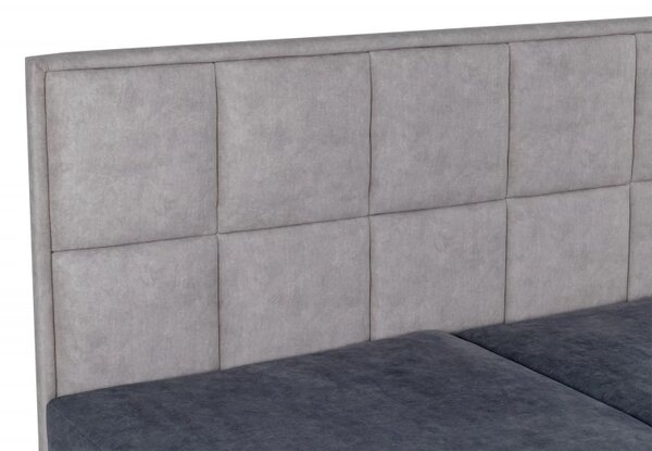 Zltahala.sk Čalúnená posteľ Kvadrat 200x120, tm. sivá/sivá(an 4237/4238)