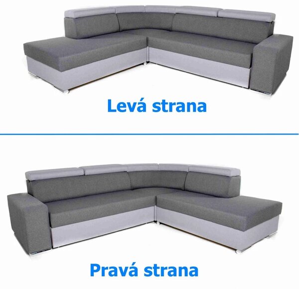 Zltahala.sk Rohová sedacia súprava Milo, pravá, sivá (gobi 13/16)