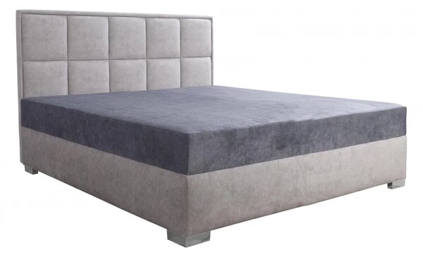 Zltahala.sk Čalúnená posteľ Kvadrat 200x120, tm. sivá/sivá(an 4237/4238)
