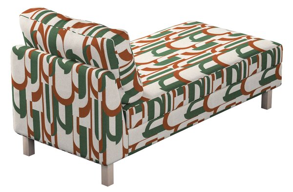 Poťah na ležadlo Karlstad, krátky farba produktu zelená látka zapletaná, vzorované