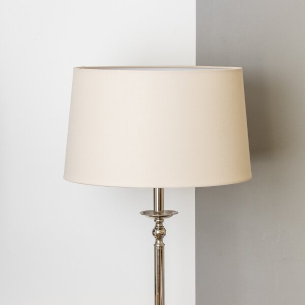 Brilagi - Stojacia LED lampa CERIA 1xE27/60W/230V pr. 45 cm lesklý chróm/béžová