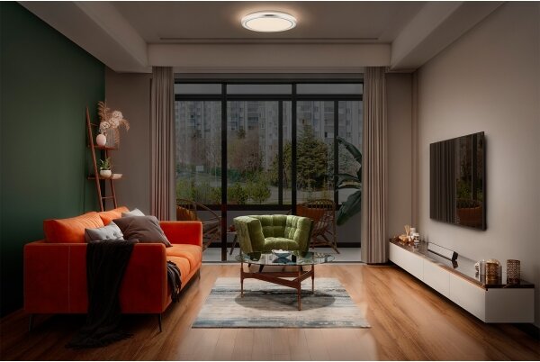 Osram - LED stropné svietidlo ORBIS HELMAN LED/16W/230V priemer 29,5 cm strieborné