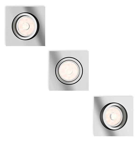 Philips -SADA 3x LED RGBW Stmievateľné podhľadové svietidlo DONEGAL 1xGU10/4,8W/230V+DO