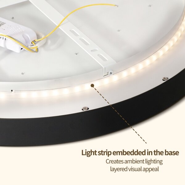 Brilagi - stmievateľné LED svietidlo GLASS POOL DOUBLE LED/48W/230V 40 cm čierne + DO