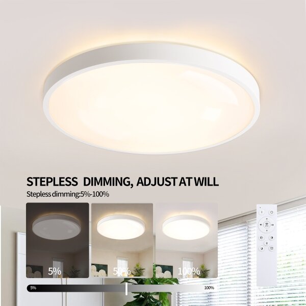 Brilagi - LED stmievateľné svietidlo GLASS POOL DOUBLE LED/60W/230V 50 cm biele + DO
