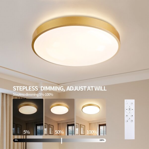 Brilagi - stmievateľné LED svietidlo GLASS POOL DOUBLE LED/80W/230V 60 cm zlaté + DO